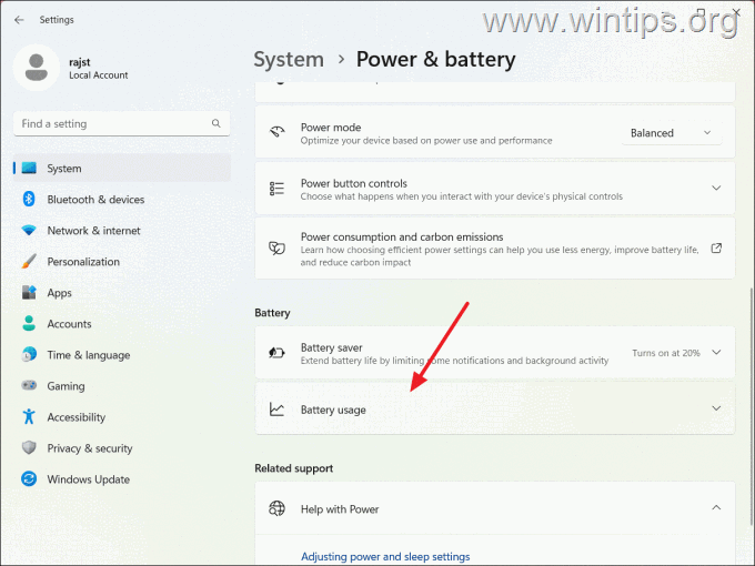Potrošnja baterije - Windows 11