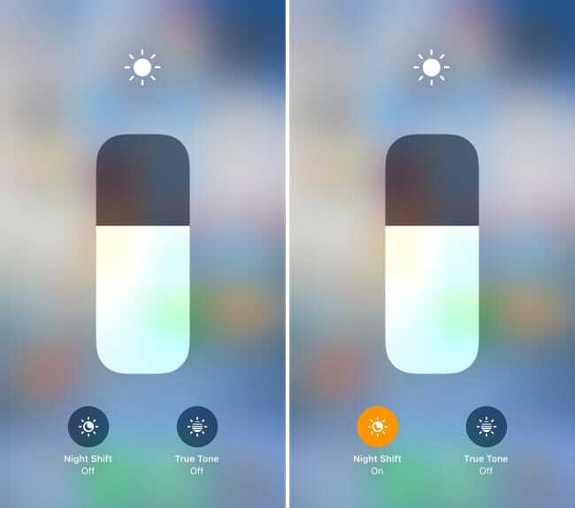 Nachtploegmodus inschakelen in Control Center op iPhone