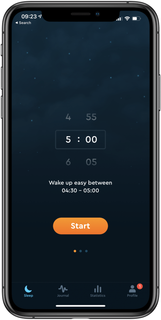 Sleep Cycle app til søvnsporing.