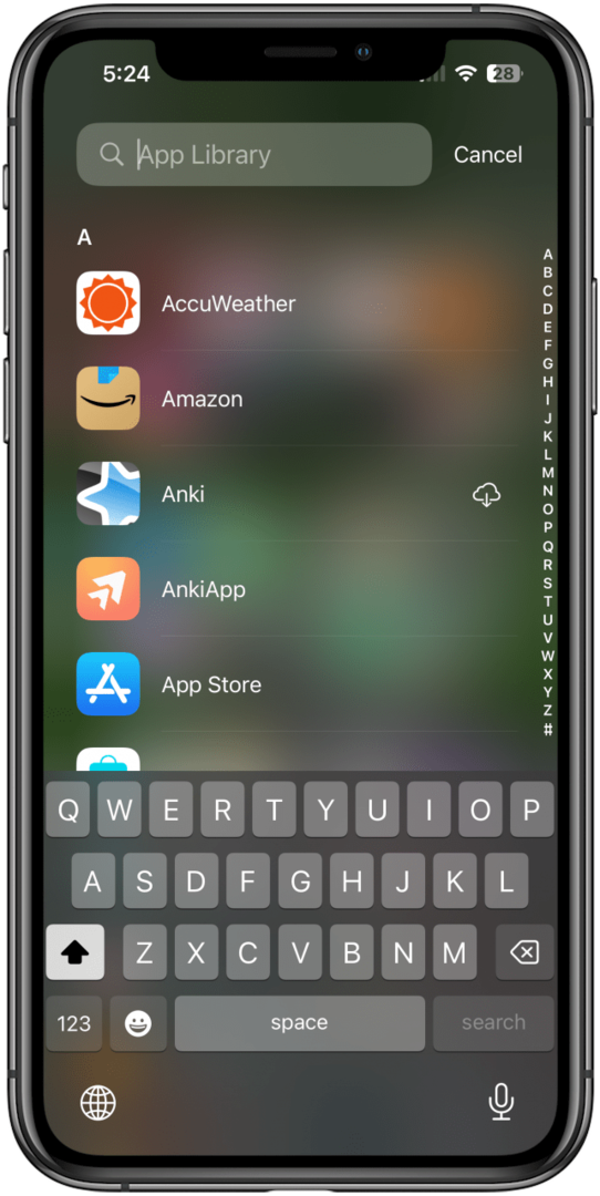 cum să puneți aplicațiile în ordine alfabetică pe iPhone