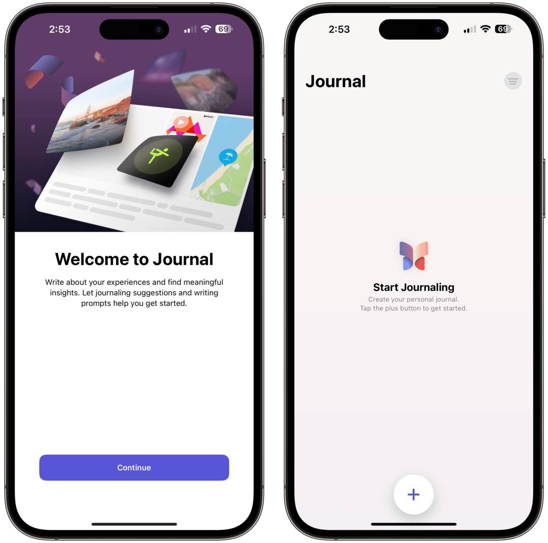 So verwenden Sie Journal auf iPhone und iPad – 1