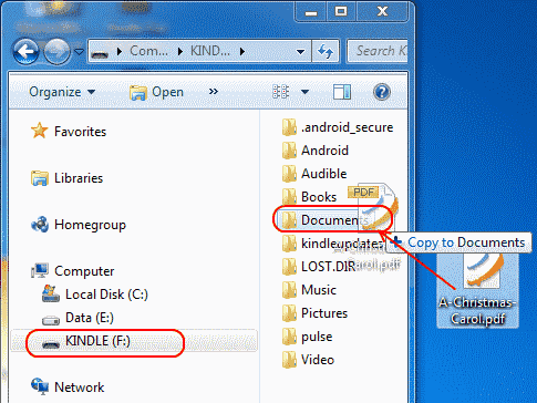 Kindle Fire per copiare file PDF