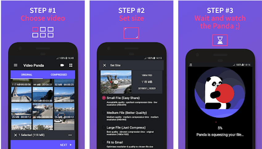 सर्वश्रेष्ठ वीडियो कंप्रेसर ऐप्स - वीडियो कंप्रेसर पांडा