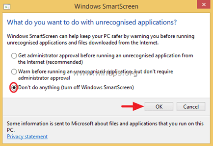 изключване на windows-smartscreen