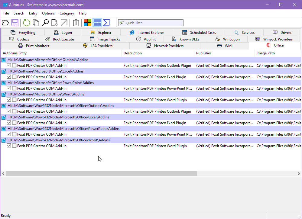 Εγγραφές κατηγορίας Office στο Autoruns για Windows.jpg