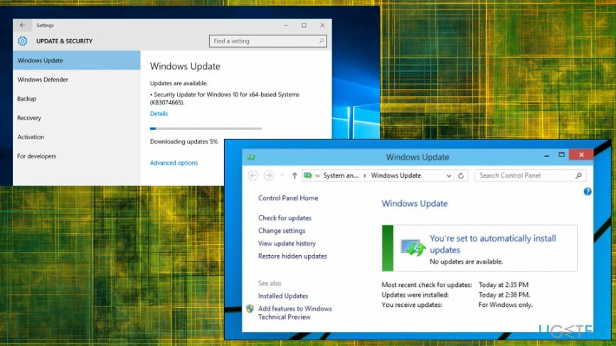 Postavke ažuriranja sustava Windows