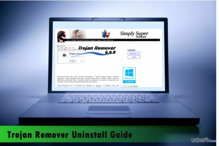 μια οθόνη εκτύπωσης του Trojan Remover