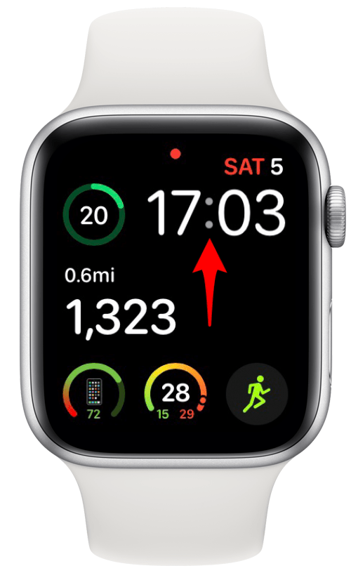 ראה זמן דיגיטלי ב-Apple Watch.