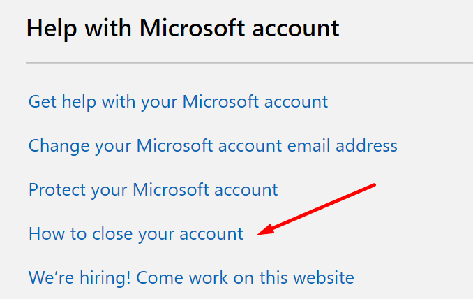 cum se inchide contul Microsoft