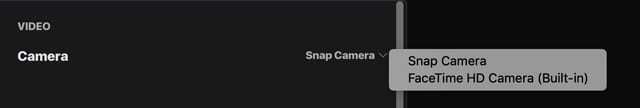 Snap Camera 앱을 제거한 후에도 Snap 카메라가 지속됨