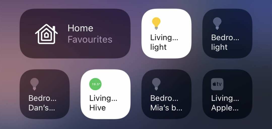 Accessoires pour la maison dans Control Center