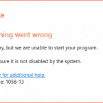 Opravte chybu 1058-13 v Office 2013 „Niečo sa pokazilo“.