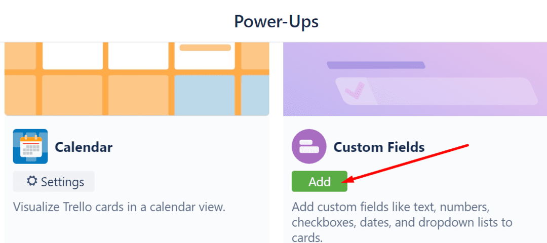 trello adicionar campos personalizados