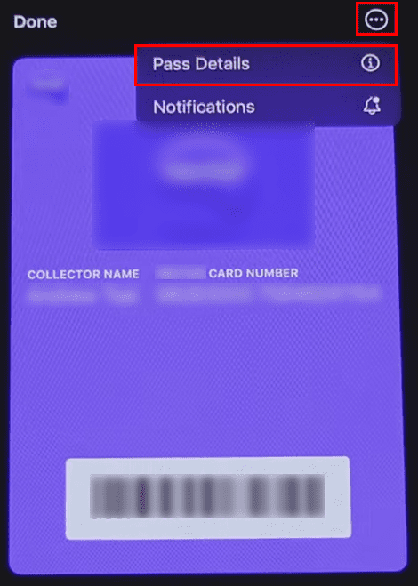 วิธีลบรายการออกจาก Apple Wallet จากหน้าจอรายละเอียด Pass