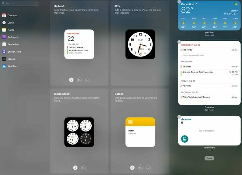 macOS Big Sur Widget'ları