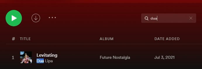 Otsige Spotifyst lugu