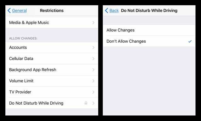 A Ne zavarjanak vezetés közben funkció engedélyezése vagy letiltása iPhone-on