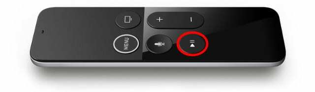 PlayPause gomb a Siri Remote-on