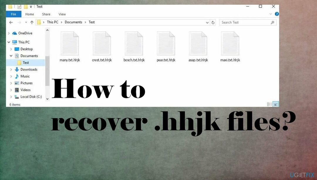 Hhjk ransomware oporavak datoteke