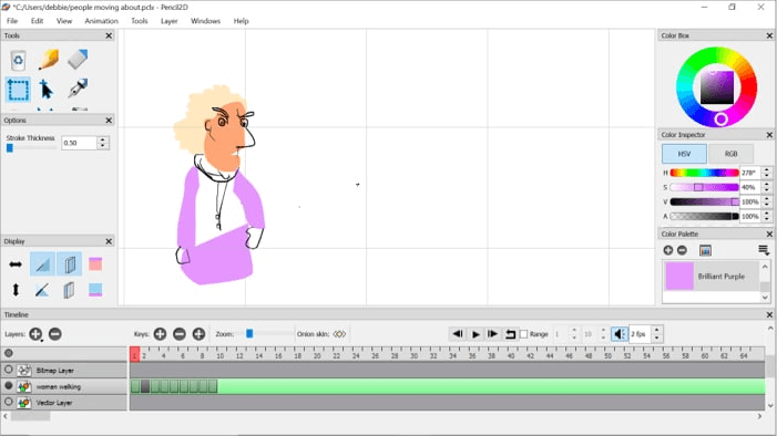 Software de animação Pencil2D