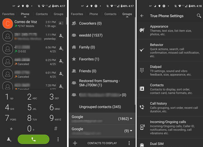 Apelare telefon Persoane de contact Android