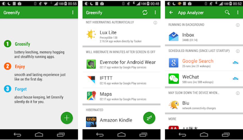 Greenify - แอปประหยัดแบตเตอรี่สำหรับ Android