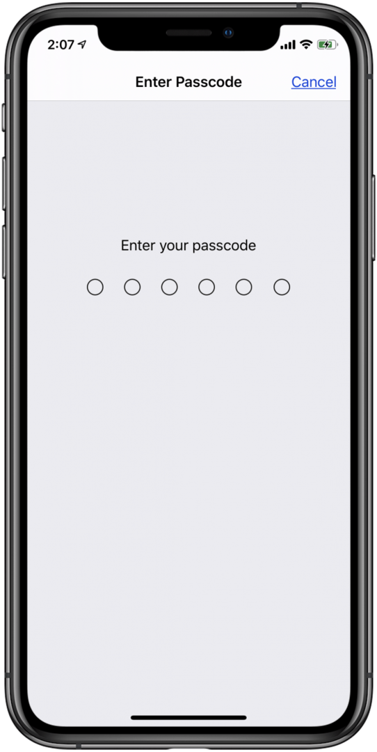 password iphone