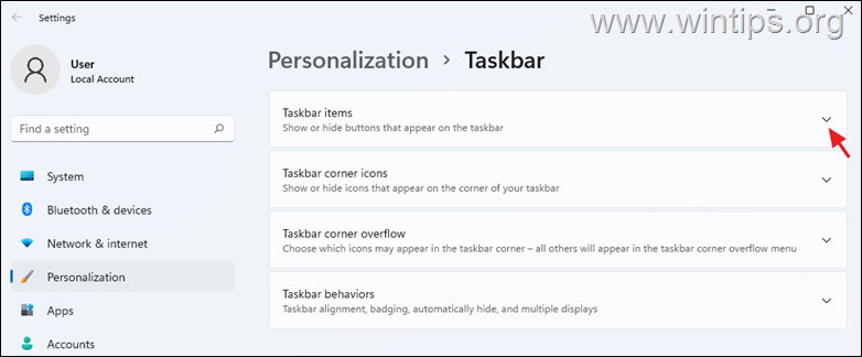 Kustomisasi Item Taskbar Windows 11