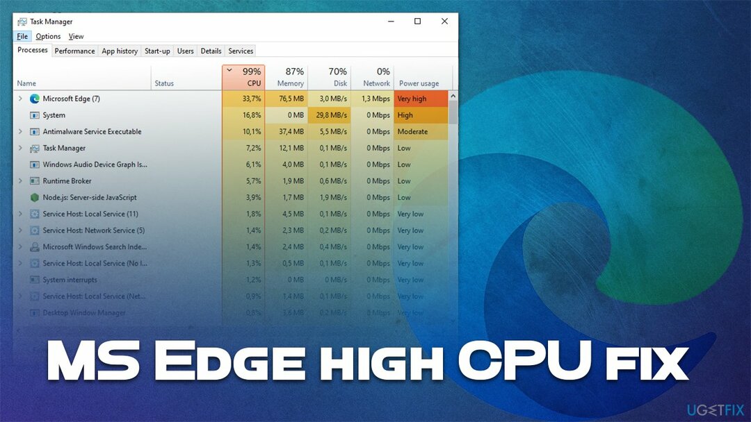 Ako opraviť vysoké využitie procesora Microsoft Edge v systéme Windows?