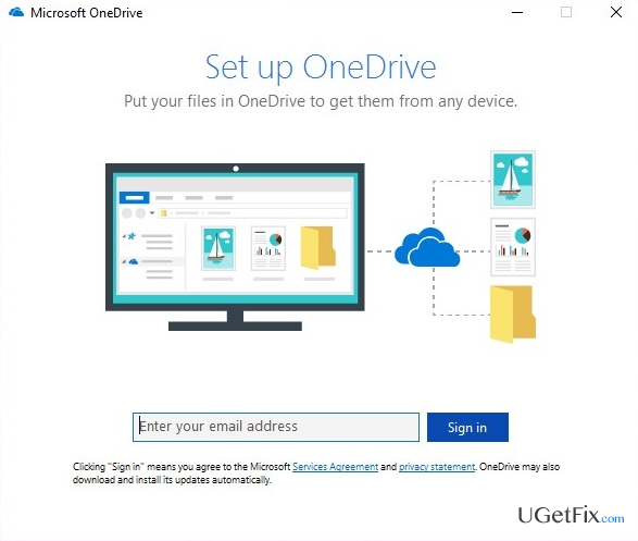 הפסק את הופעת ההודעה " הגדר את OneDrive".