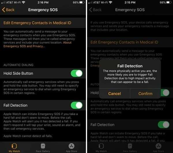 Apple Watch SOS og falddetektion