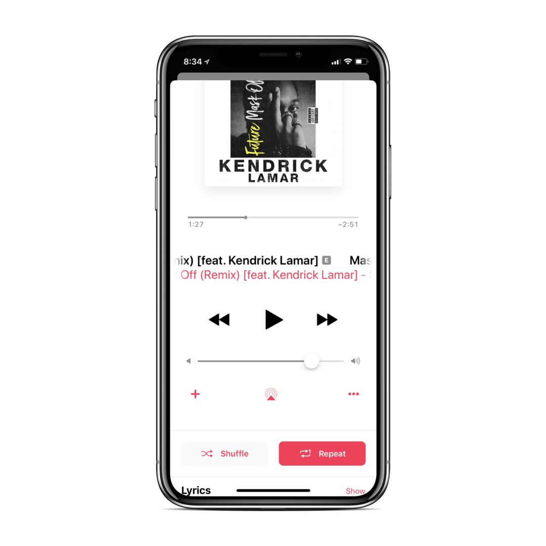 Повторение на Apple Music