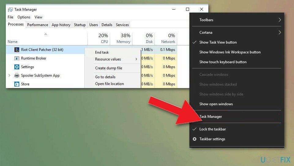 Διορθώστε το πρόβλημα μέσω του Task Manager