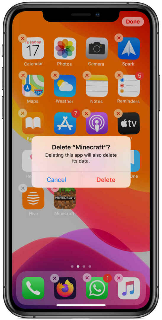 iPhone Uygulama Silme Onayı Açılır Penceresi