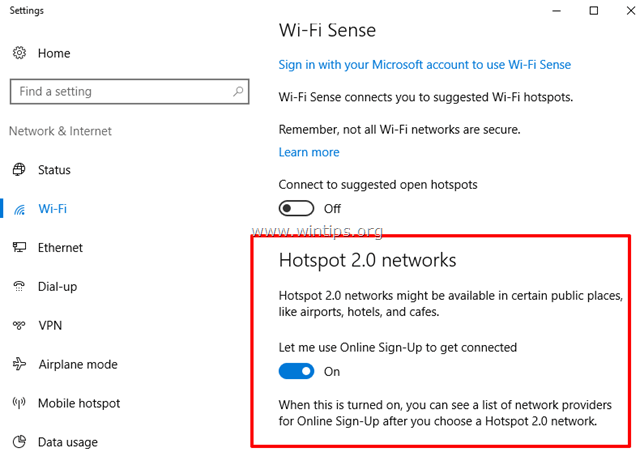 точка доступа 2.0 Windows 10