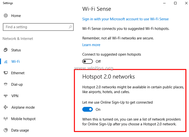 Hotspot 2.0 windows 10