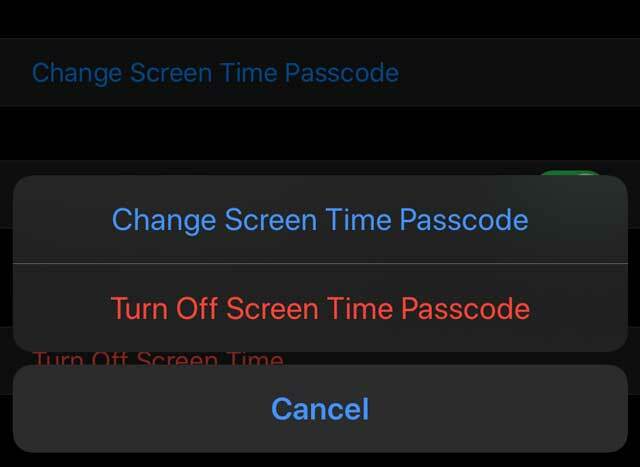 iPhone, iPad या iPod पर स्क्रीन टाइम पासकोड बंद करें