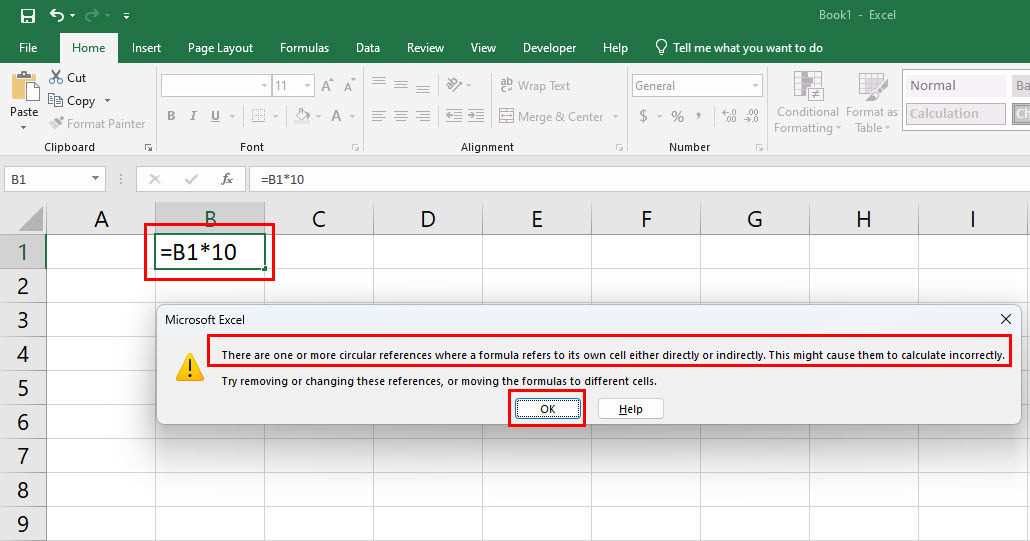 Excel'de Dairesel Referans Nedir?