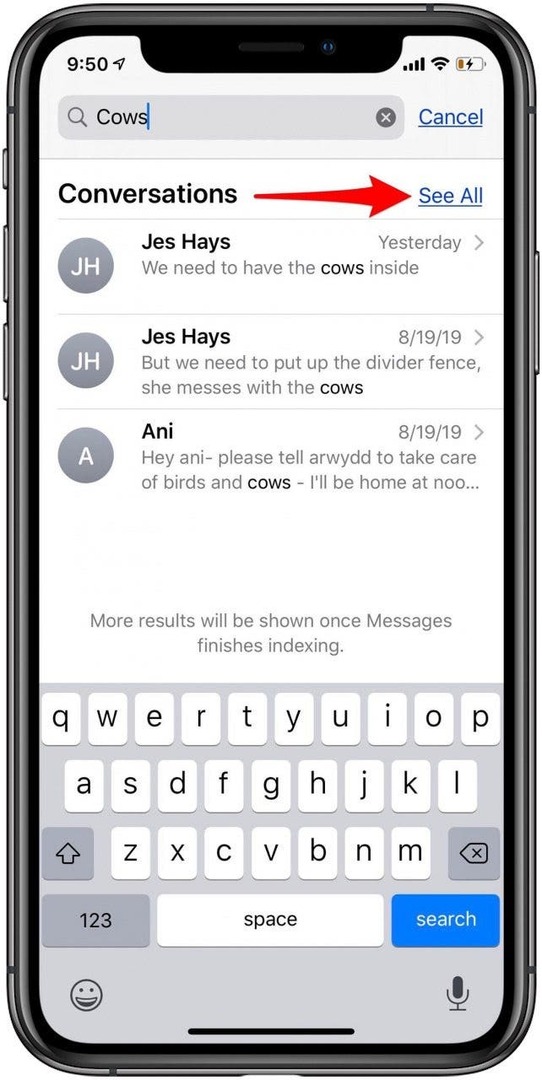  Suggerimenti per iOS 13 Ricerca messaggi