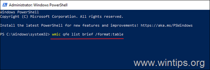 So zeigen Sie installierte Windows-Updates von PowerShell an