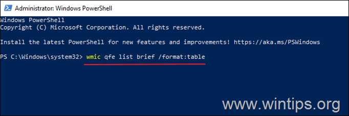 Cum să vizualizați actualizările Windows instalate din PowerShell