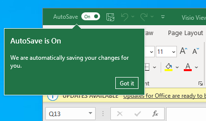 เรียนรู้ว่าการบันทึกอัตโนมัติใน Excel 365 คืออะไร