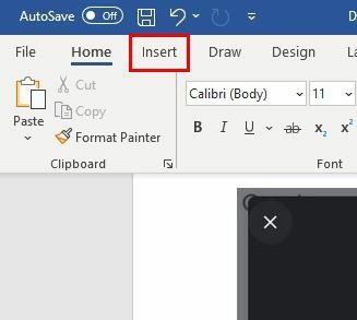 Insérer une imageMicrosoft Word