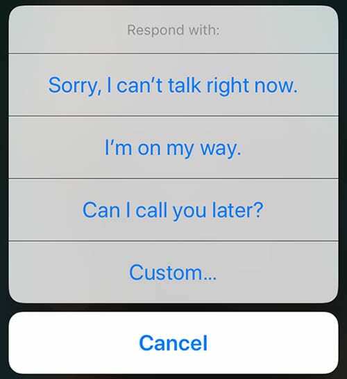 Κείμενα αυτόματης απάντησης iOS 12