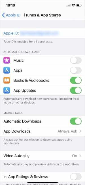 Configuración de iPad y App Stores en iPhone