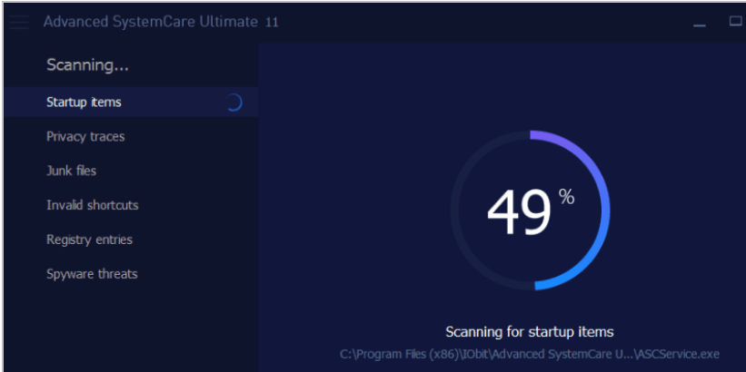 Pembersihan PC Perangkat Lunak IObit Advanced SystemCare 