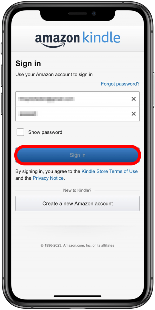 ťuknite na prihlásenie kindle limited