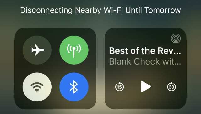 השבתת Wi-Fi במרכז הבקרה