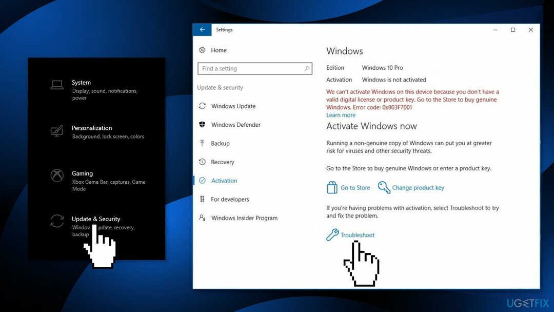 Gunakan Pemecah Masalah Aktivasi Windows