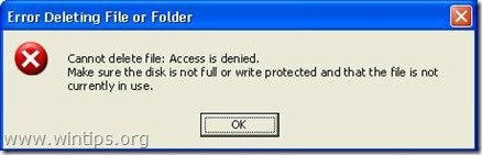 tidak dapat menghapus akses file ditolak